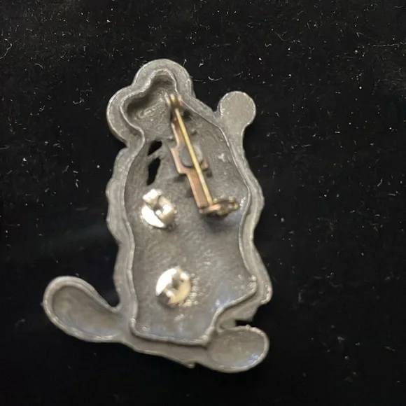 VTG Torino Pewter Clown Pierced Earrings Pendant Brooch set 70's - Picture 2 of 4